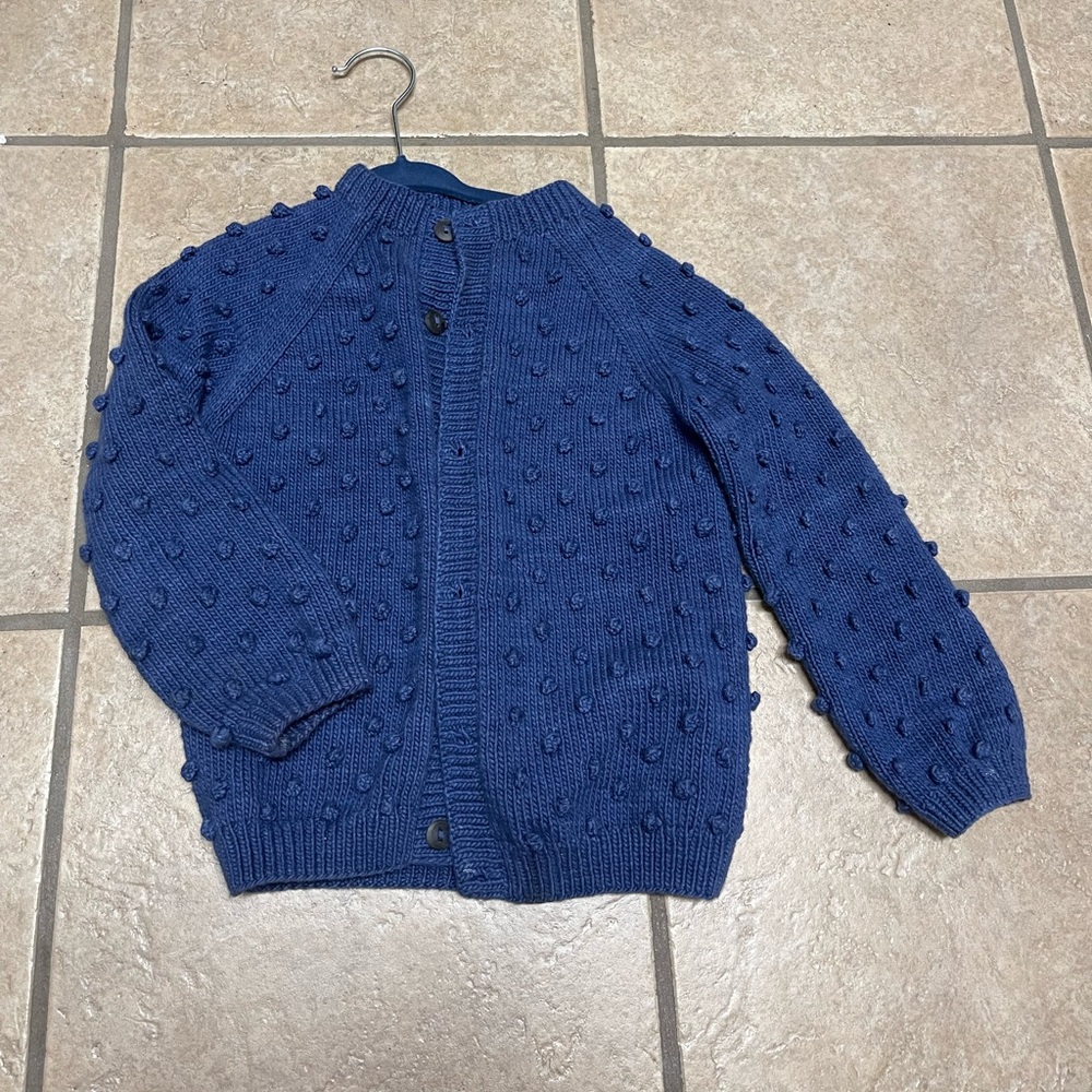Misha & Puff cotton popcorn cardigan size 4-5Y
